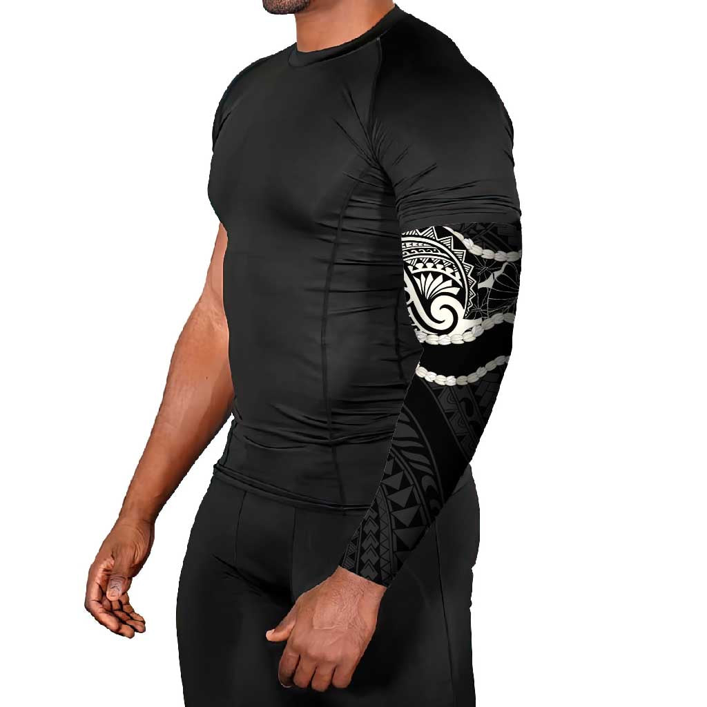 Aloha Hawaii Kalo Pikake Lei Arm Sleeves Chest Tattoo Black Hawaiian Pattern LT14 - Polynesian Pride
