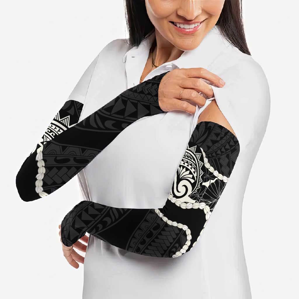 Aloha Hawaii Kalo Pikake Lei Arm Sleeves Chest Tattoo Black Hawaiian Pattern LT14 - Polynesian Pride