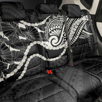 Aloha Hawaii Kalo Pikake Lei Back Car Seat Cover Chest Tattoo Black Hawaiian Pattern LT14 - Polynesian Pride