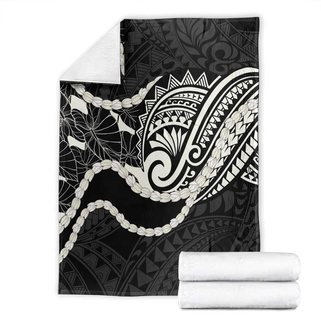Aloha Hawaii Kalo Pikake Lei Blanket Chest Tattoo Black Hawaiian Pattern LT14 - Polynesian Pride