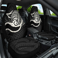 Aloha Hawaii Kalo Pikake Lei Car Seat Cover Chest Tattoo Black Hawaiian Pattern LT14 One Size Black - Polynesian Pride
