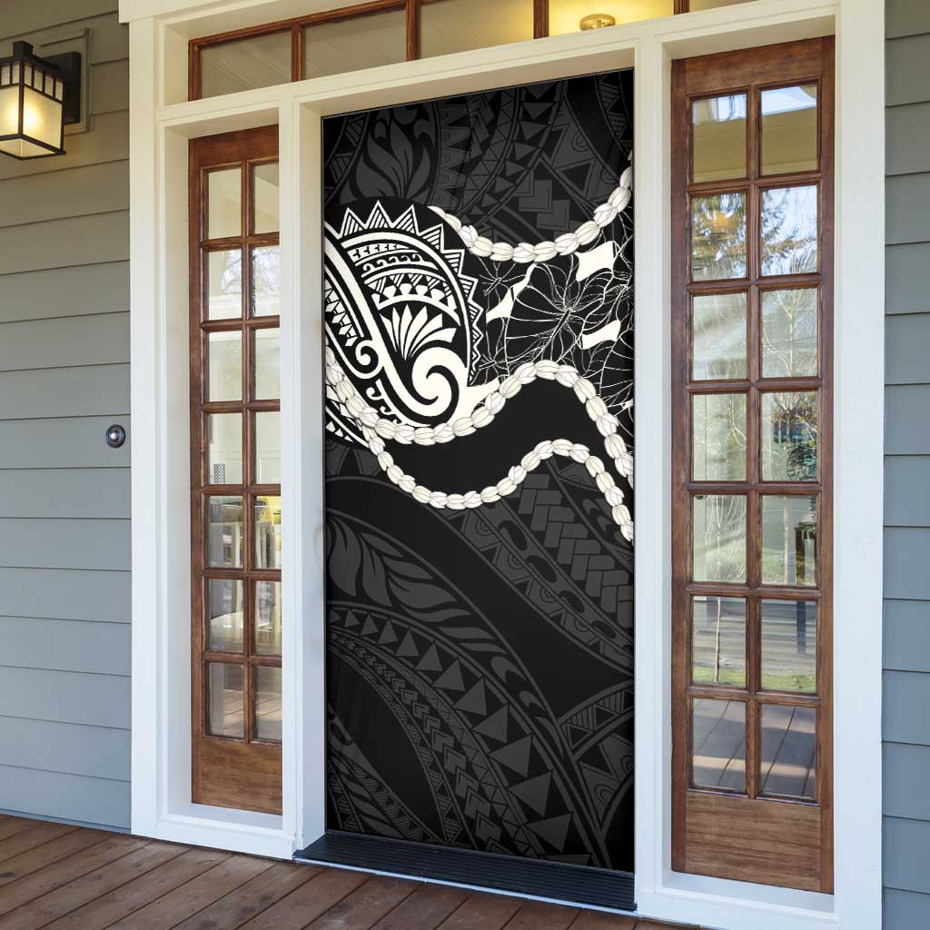 Aloha Hawaii Kalo Pikake Lei Door Cover Chest Tattoo Black Hawaiian Pattern LT14 - Polynesian Pride