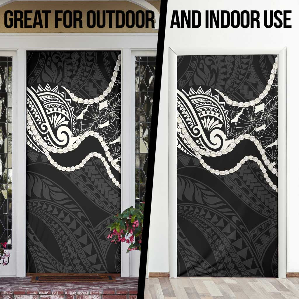Aloha Hawaii Kalo Pikake Lei Door Cover Chest Tattoo Black Hawaiian Pattern LT14 - Polynesian Pride