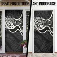 Aloha Hawaii Kalo Pikake Lei Door Cover Chest Tattoo Black Hawaiian Pattern LT14 - Polynesian Pride