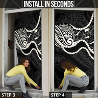Aloha Hawaii Kalo Pikake Lei Door Cover Chest Tattoo Black Hawaiian Pattern LT14 - Polynesian Pride
