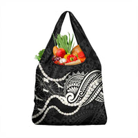 Aloha Hawaii Kalo Pikake Lei Grocery Bag Chest Tattoo Black Hawaiian Pattern LT14 1-pack One Size Black - Polynesian Pride
