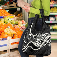 Aloha Hawaii Kalo Pikake Lei Grocery Bag Chest Tattoo Black Hawaiian Pattern LT14 - Polynesian Pride