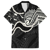 Aloha Hawaii Kalo Pikake Lei Hawaiian Shirt Chest Tattoo Black Hawaiian Pattern LT14 Black - Polynesian Pride