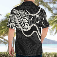 Aloha Hawaii Kalo Pikake Lei Hawaiian Shirt Chest Tattoo Black Hawaiian Pattern LT14 - Polynesian Pride