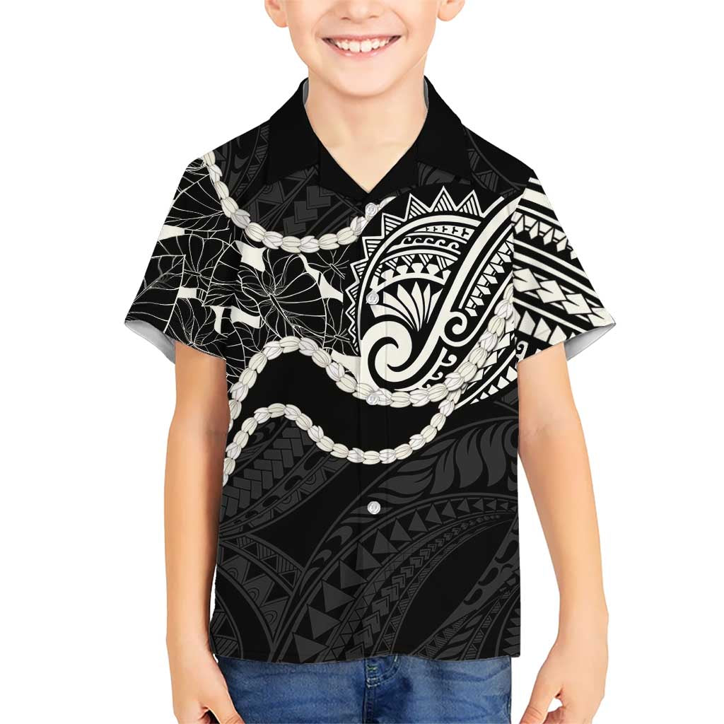 Aloha Hawaii Kalo Pikake Lei Hawaiian Shirt Chest Tattoo Black Hawaiian Pattern LT14 - Polynesian Pride