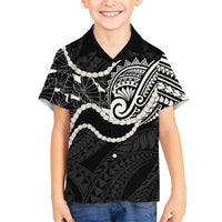 Aloha Hawaii Kalo Pikake Lei Hawaiian Shirt Chest Tattoo Black Hawaiian Pattern LT14 - Polynesian Pride