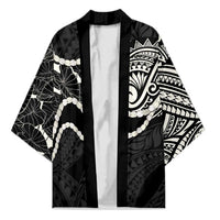 Aloha Hawaii Kalo Pikake Lei Kimono Chest Tattoo Black Hawaiian Pattern LT14 Unisex Black - Polynesian Pride