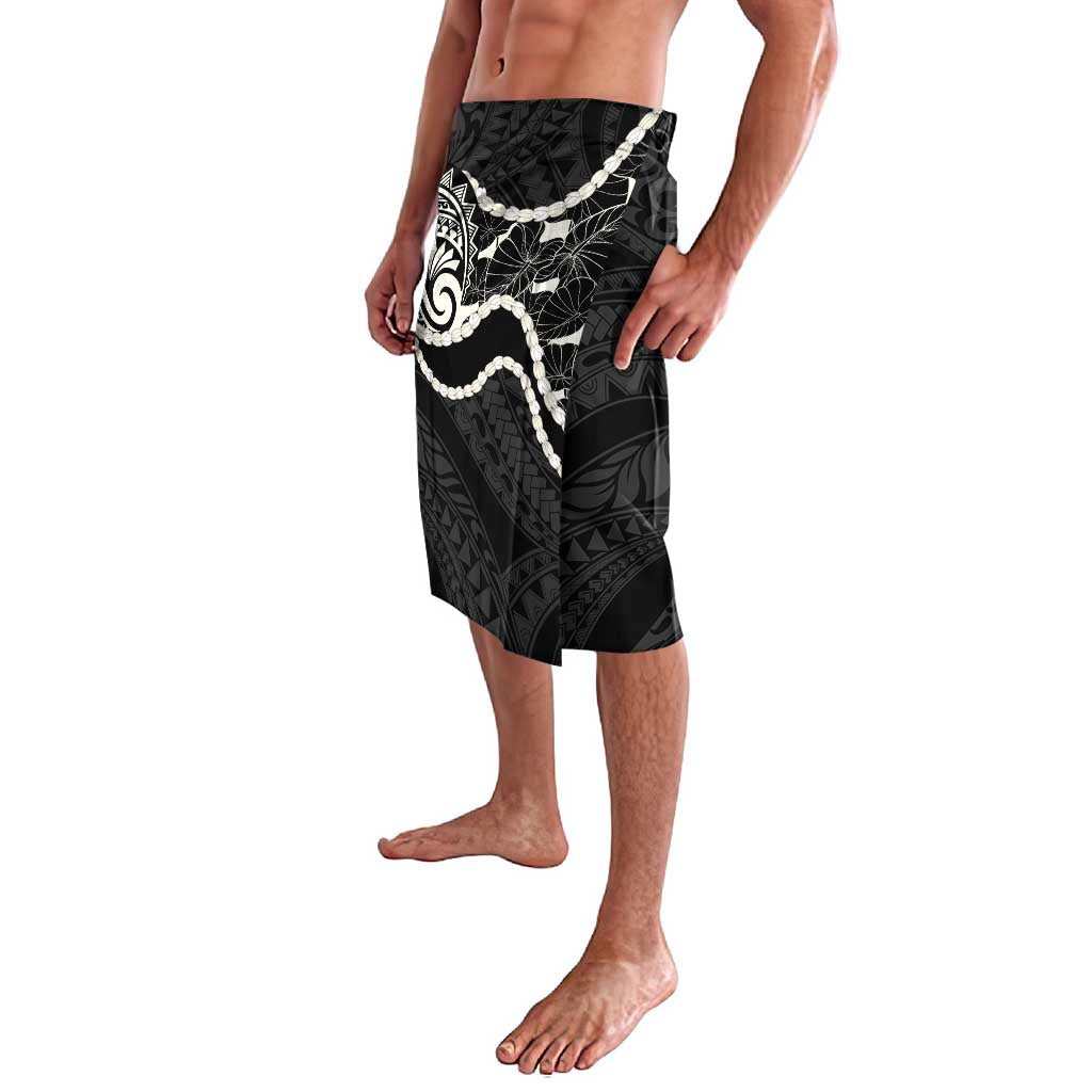 Aloha Hawaii Kalo Pikake Lei Lavalava Chest Tattoo Black Hawaiian Pattern LT14 - Polynesian Pride