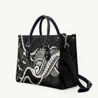 Aloha Hawaii Kalo Pikake Lei Leather Bag Chest Tattoo Black Hawaiian Pattern LT14 Black - Polynesian Pride