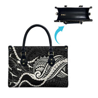 Aloha Hawaii Kalo Pikake Lei Leather Bag Chest Tattoo Black Hawaiian Pattern LT14 - Polynesian Pride