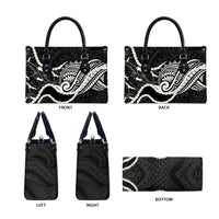 Aloha Hawaii Kalo Pikake Lei Leather Bag Chest Tattoo Black Hawaiian Pattern LT14 - Polynesian Pride