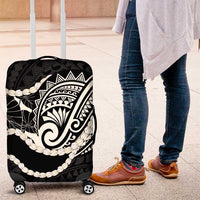 Aloha Hawaii Kalo Pikake Lei Luggage Cover Chest Tattoo Black Hawaiian Pattern LT14 Black - Polynesian Pride