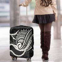 Aloha Hawaii Kalo Pikake Lei Luggage Cover Chest Tattoo Black Hawaiian Pattern LT14 - Polynesian Pride
