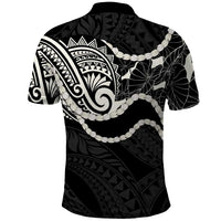 Aloha Hawaii Kalo Pikake Lei Polo Shirt Chest Tattoo Black Hawaiian Pattern