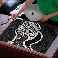 Aloha Hawaii Kalo Pikake Lei Puzzle Chest Tattoo Black Hawaiian Pattern LT14 - Polynesian Pride