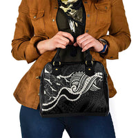 Aloha Hawaii Kalo Pikake Lei Shoulder Handbag Chest Tattoo Black Hawaiian Pattern LT14 - Polynesian Pride