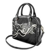 Aloha Hawaii Kalo Pikake Lei Shoulder Handbag Chest Tattoo Black Hawaiian Pattern LT14 - Polynesian Pride