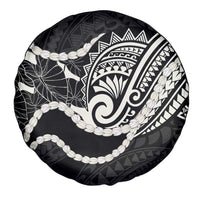 Aloha Hawaii Kalo Pikake Lei Spare Tire Cover Chest Tattoo Black Hawaiian Pattern LT14 - Polynesian Pride