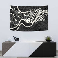 Aloha Hawaii Kalo Pikake Lei Tapestry Chest Tattoo Black Hawaiian Pattern LT14 - Polynesian Pride