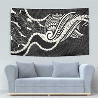 Aloha Hawaii Kalo Pikake Lei Tapestry Chest Tattoo Black Hawaiian Pattern LT14 - Polynesian Pride
