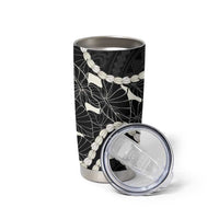 Aloha Hawaii Kalo Pikake Lei Tumbler Cup Chest Tattoo Black Hawaiian Pattern LT14 - Polynesian Pride