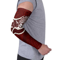 Aloha Hawaii Kalo Pikake Lei Arm Sleeves Chest Tattoo Oxblood Hawaiian Pattern LT14 - Polynesian Pride