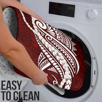 Aloha Hawaii Kalo Pikake Lei Bathroom Set Chest Tattoo Oxblood Hawaiian Pattern LT14 - Polynesian Pride