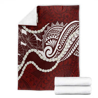 Aloha Hawaii Kalo Pikake Lei Blanket Chest Tattoo Oxblood Hawaiian Pattern LT14 - Polynesian Pride
