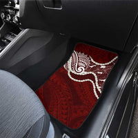 Aloha Hawaii Kalo Pikake Lei Car Mats Chest Tattoo Oxblood Hawaiian Pattern LT14 - Polynesian Pride