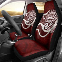 Aloha Hawaii Kalo Pikake Lei Car Seat Cover Chest Tattoo Oxblood Hawaiian Pattern
