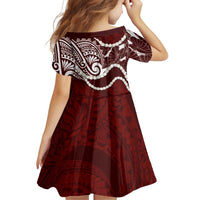 Aloha Hawaii Kalo Pikake Lei Family Matching Summer Maxi Dress and Hawaiian Shirt Chest Tattoo Oxblood Hawaiian Pattern