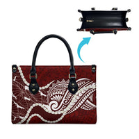 Aloha Hawaii Kalo Pikake Lei Leather Bag Chest Tattoo Oxblood Hawaiian Pattern LT14 - Polynesian Pride