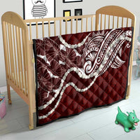 Aloha Hawaii Kalo Pikake Lei Quilt Chest Tattoo Oxblood Hawaiian Pattern LT14 - Polynesian Pride