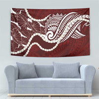 Aloha Hawaii Kalo Pikake Lei Tapestry Chest Tattoo Oxblood Hawaiian Pattern LT14 - Polynesian Pride