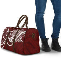 Aloha Hawaii Kalo Pikake Lei Travel Bag Chest Tattoo Oxblood Hawaiian Pattern LT14 - Polynesian Pride