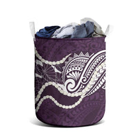 Aloha Hawaii Kalo Pikake Lei Laundry Basket Chest Tattoo Purple Hawaiian Pattern LT14 - Polynesian Pride