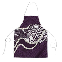 Aloha Hawaii Kalo Pikake Lei Apron Chest Tattoo Purple Hawaiian Pattern