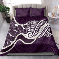 Aloha Hawaii Kalo Pikake Lei Bedding Set Chest Tattoo Purple Hawaiian Pattern LT14 - Polynesian Pride