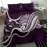 Aloha Hawaii Kalo Pikake Lei Bedding Set Chest Tattoo Purple Hawaiian Pattern LT14 - Polynesian Pride