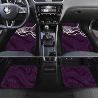 Aloha Hawaii Kalo Pikake Lei Car Mats Chest Tattoo Purple Hawaiian Pattern