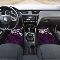 Aloha Hawaii Kalo Pikake Lei Car Mats Chest Tattoo Purple Hawaiian Pattern