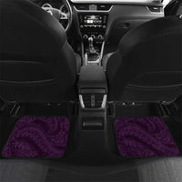 Aloha Hawaii Kalo Pikake Lei Car Mats Chest Tattoo Purple Hawaiian Pattern