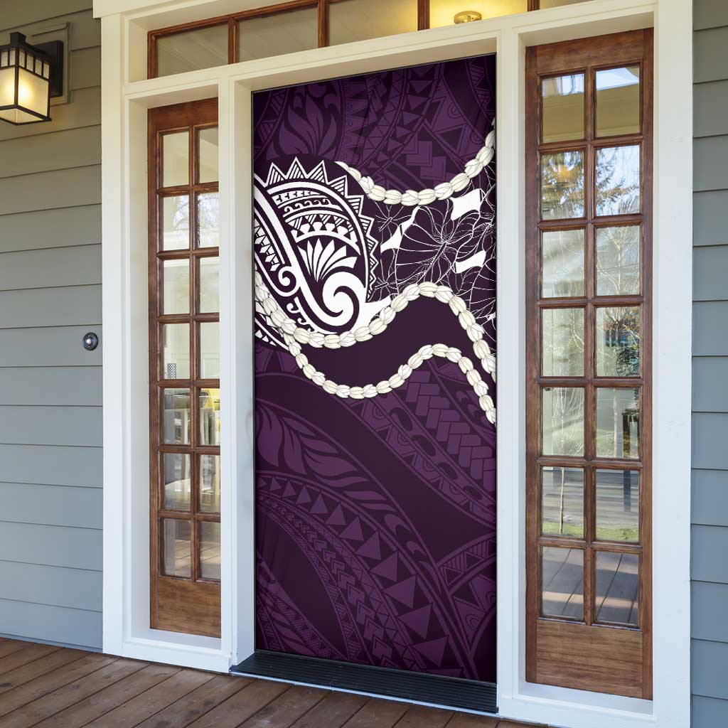 Aloha Hawaii Kalo Pikake Lei Door Cover Chest Tattoo Purple Hawaiian Pattern LT14 - Polynesian Pride