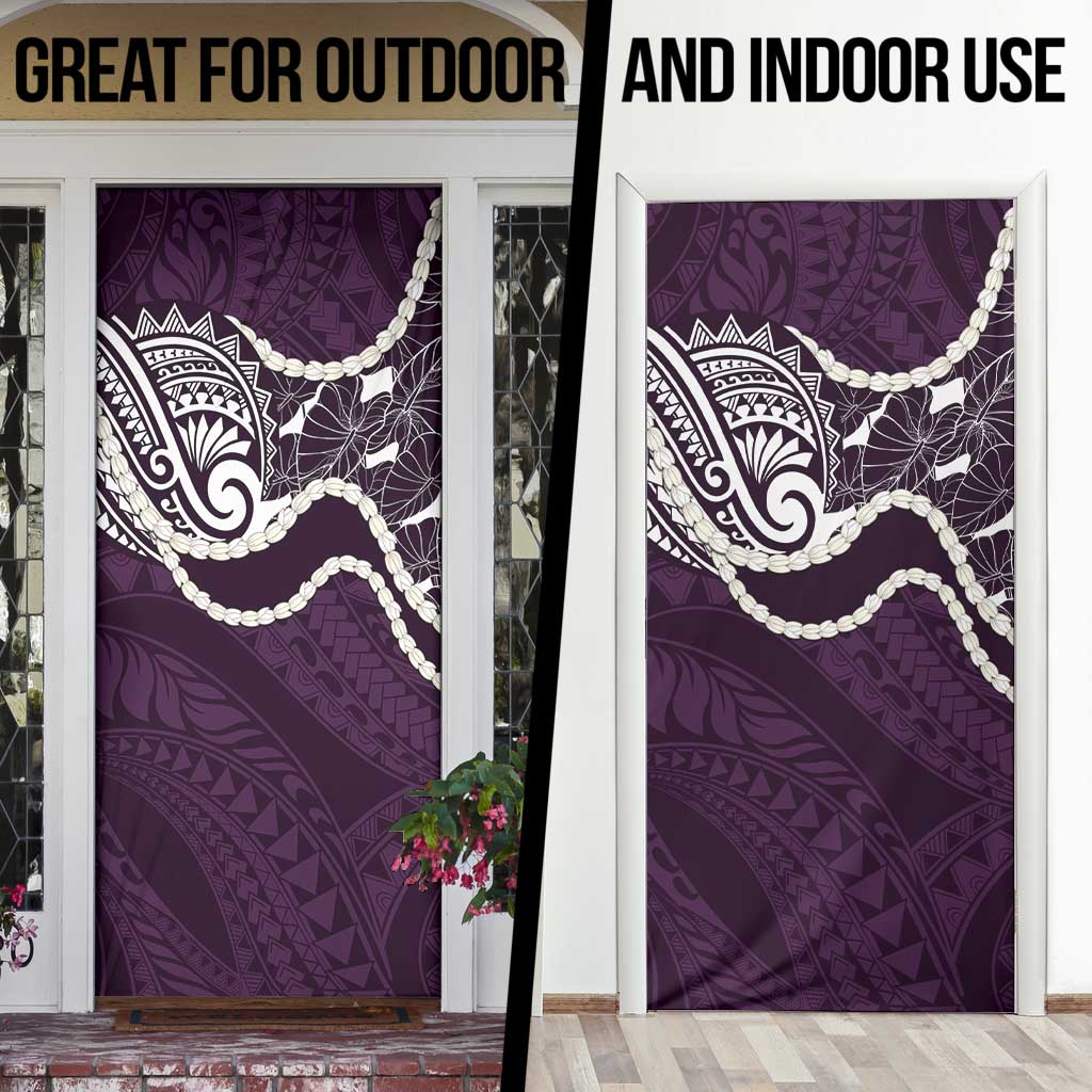 Aloha Hawaii Kalo Pikake Lei Door Cover Chest Tattoo Purple Hawaiian Pattern LT14 - Polynesian Pride