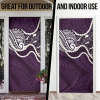 Aloha Hawaii Kalo Pikake Lei Door Cover Chest Tattoo Purple Hawaiian Pattern LT14 - Polynesian Pride